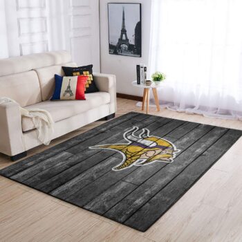 Minnesota Vikings Nfl Area Rugs Football Living Room Carpet Team Logo Wooden Home Rug Regtangle Carpet Floor Decor Home Decor 0