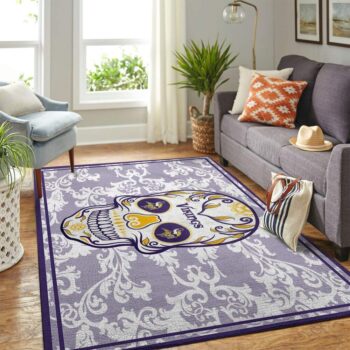 Minnesota Vikings Nfl Area Rugs Skull Flower Style Living Room Carpet Sports Rug Regtangle Carpet Floor Decor Home Decor 0