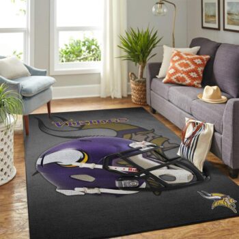 Minnesota Vikings Nfl Area Rugs Team Logo Helmet Living Room Carpet Sports Rug Regtangle Carpet Floor Decor Home Decor 0