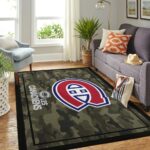 Montral Canadiens Nhl Area Rugs Camo Style Living Room Carpet Team Logo Home Rug Regtangle Carpet Floor Decor Home Decor 0