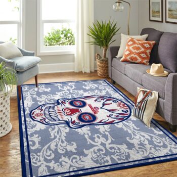 Montral Canadiens Nhl Area Rugs Skull Flower Style Living Room Carpet Sports Rug Regtangle Carpet Floor Decor Home Decor 0