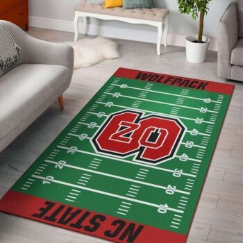 Nc State Wolfpack Home Field Area Rug Football Team Logo Carpet Living Room Rugs Rug Regtangle Carpet Floor Decor Home Decor 0