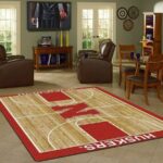 Nebraska Cornhuskers Area Rug Living Room Rug Home Decor Basketball Court Ofd 19120723 0