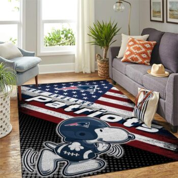 New England Patriots Nfl Area Rugs American Flag Snoopy Living Room Carpet Team Logo Sports Rug Regtangle Carpet Floor Decor Home Decor 0