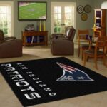 New England Patriots Nfl Team Chrome Nice Gift Area Rug Living Room Rug Home Decor 0