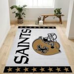 New Orleans Saints Helmet Nfl Logo Area Rug For Gift Bedroom Rug Us Gi 0