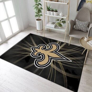 New Orleans Saints Logo Nfl Team Area Rug Rugs For Living Room Rug Hom 0