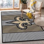 New Orleans Saints Nfl 1 Area Rug Living Room And Bed Room Rug Rug Regtangle Carpet Floor Decor Home Decor 0
