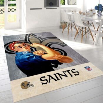 New Orleans Saints Nfl 21 Area Rug Living Room And Bed Room Rug Rug Regtangle Carpet Floor Decor Home Decor 0