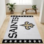 New Orleans Saints Nfl 5 Area Rug Living Room And Bed Room Rug Rug Regtangle Carpet Floor Decor Home Decor 0