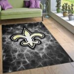 New Orleans Saints Nfl 8 Area Rug Living Room And Bed Room Rug Rug Regtangle Carpet Floor Decor Home Decor 0
