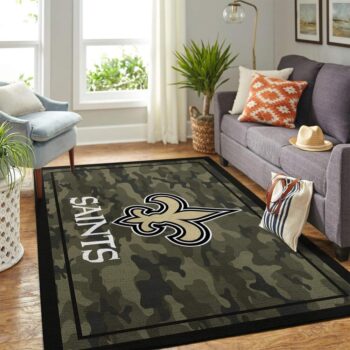 New Orleans Saints Nfl Area Rugs Camo Style Living Room Carpet Team Logo Home Rug Regtangle Carpet Floor Decor Home Decor 0