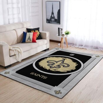 New Orleans Saints Nfl Team Logo Area Rugs Living Room Carpet Rug Regtangle Carpet Floor Decor Home Decor 0