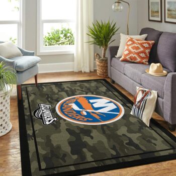 New York Islanders Nhl Area Rugs Camo Style Living Room Carpet Team Logo Home Rug Regtangle Carpet Floor Decor Home Decor 0