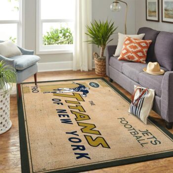 New York Jets Nfl Area Rugs Retro Style Living Room Carpet Team Logo Sports Rug Regtangle Carpet Floor Decor Home Decor 0