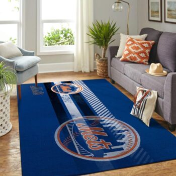 New York Mets Mlb Area Rugs Living Room Carpet Team Logo Sports Rug Regtangle Carpet Floor Decor Home Decor 0