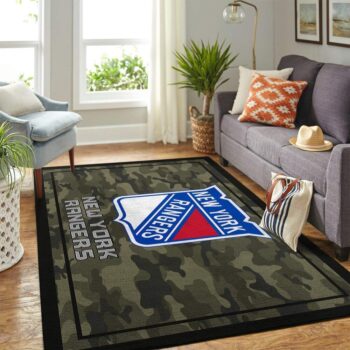 New York Rangers Nhl Area Rugs Camo Style Living Room Carpet Team Logo Home Rug Regtangle Carpet Floor Decor Home Decor 0