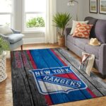 New York Rangers Nhl Team Logo Area Rugs Wooden Style Living Room Carpet Sports Rug Regtangle Carpet Floor Decor Home Decor 0