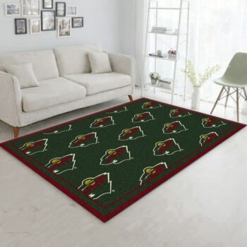 Nhl Repeat Minnesota Wild Area Rug Living Room And Bed Room Rug Rug Regtangle Carpet Floor Decor Home Decor 0