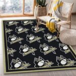 Nhl Repeat Pittsburgh Penguins Area Rug Living Room And Bed Room Rug Rug Regtangle Carpet Floor Decor Home Decor 0