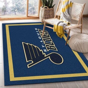 Nhl Spirit St Louis Blues Team Logo Area Rug Living Room Rug Family 0