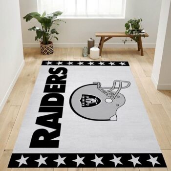 Oakland Raiders 3 Banner Nfl Team Logo Rug Bedroom Rug Us Gift Decor 0