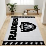 Oakland Raiders Banner Nfl Logo Area Rug For Gift Living Room Rug Home 0