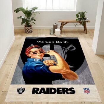 Oakland Raiders Crest Nfl Team Logo Rug Living Room Rug Us Gift Decor 0