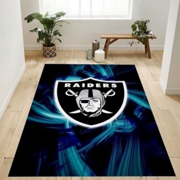 Oakland Raiders Nfl Area Rug Bedroom Rug Us Gift Decor Living Room Area Rug Home Decor 0
