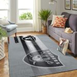 Oakland Raiders Nfl Area Rugs Living Room Carpet Team Logo Sports Rug Regtangle Carpet Floor Decor Home Decor 0