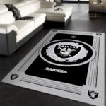 Oakland Raiders Nfl Logo Style Rug Room Carpet Custom Area Floor Home 0