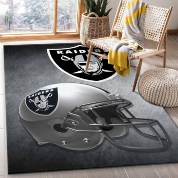 Oakland Raiders Nfl Team Logo Helmet Style Nice Gift Home Decor Rectan 0