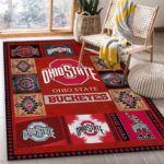 Ohio State Buckeyes Ncaa 3 Area Rug Living Room And Bed Room Rug Rug Regtangle Carpet Floor Decor Home Decor 0