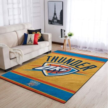 Oklahoma City Thunder Nba Area Rugs Team Logo Living Room Carpet Sports Rug Regtangle Carpet Floor Decor Home Decor 0
