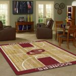 Oklahoma Sooners Area Rug Living Room Rug Home Decor Basketball Court Ofd 19120712 0
