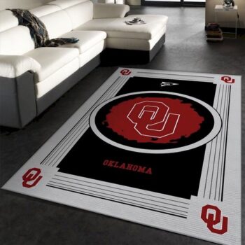 Oklahoma Sooners Ncaa Team Logo Nice Gift Home Decor Rectangle Area Ru 0