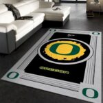 Oregon Ducks Ncaa Team Logo Nice Gift Home Decor Rectangle Area Rug 0