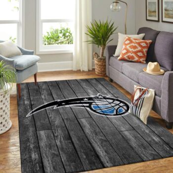 Orlando Magic Nba Area Rugs Basketball Living Room Carpet Team Logo Gray Wooden Home Rug Regtangle Carpet Floor Decor Home Decor 0