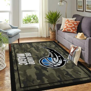 Orlando Magic Nba Area Rugs Camo Style Living Room Carpet Team Logo Home Rug Regtangle Carpet Floor Decor Home Decor 0