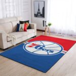 Philadelphia 76ers Area Rug Nba Basketball Team Logo Carpet Living Room Rugs Rug Regtangle Carpet Floor Decor Home Decor V1725 0