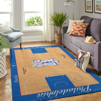 Philadelphia 76ers Court Area Rug Nba Basketball Team Logo Carpet Living Room Rugs Rug Regtangle Carpet Floor Decor Home Decor 0
