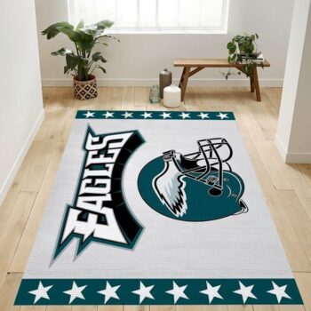 Philadelphia Eagles Helmet Nfl Team Logo Rug Bedroom Rug Home Decor Fl 0