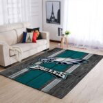 Philadelphia Eagles Nfl Area Rugs Football Living Room Carpet Team Logo Wooden Style Home Rug Regtangle Carpet Floor Decor Home Decor 0