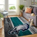 Philadelphia Eagles Nfl Team Logo Area Rugs Wooden Style Living Room Carpet Sports Rug Regtangle Carpet Floor Decor Home Decor 0