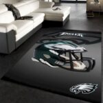 Philadelphia Eagles Nfl Team Logo Helmet Rug Room Carpet Custom Area F 0