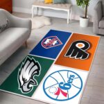 Philadelphia Flyers Area Rug Nhl Ice Hockey Team Logo Carpet Living Room Rugs Rug Regtangle Carpet Floor Decor Home Decor V1296 0