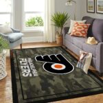 Philadelphia Flyers Nhl Area Rugs Camo Style Living Room Carpet Team Logo Home Rug Regtangle Carpet Floor Decor Home Decor 0