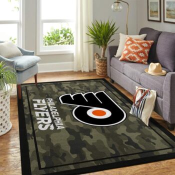 Philadelphia Flyers Nhl Area Rugs Camo Style Living Room Carpet Team Logo Home Rug Regtangle Carpet Floor Decor Home Decor 0