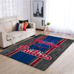 Philadelphia Phillies Mlb Area Rugs Baseball Living Room Carpet Team Logo Wooden Style Home Rug Regtangle Carpet Floor Decor Home Decor 0
