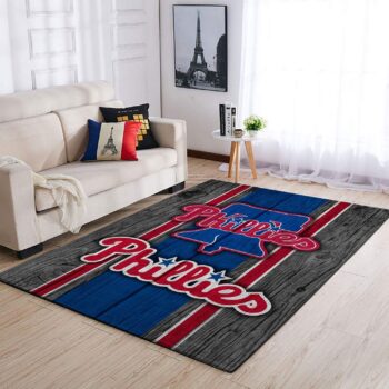 Philadelphia Phillies Mlb Area Rugs Baseball Living Room Carpet Team Logo Wooden Style Home Rug Regtangle Carpet Floor Decor Home Decor 0